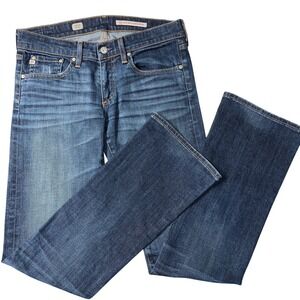 AG Adriano Goldschmied Decade Flap Jeans Women 29R Bootcut Dark Wash Denim Y2K